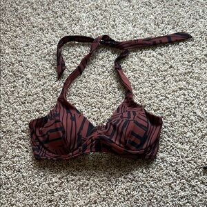 Athleta Brown and Black Swim Top